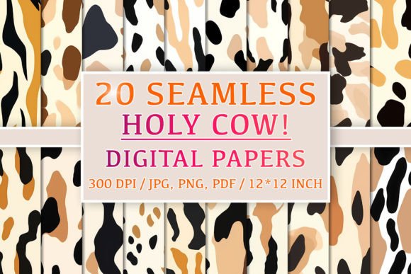 20 Seamless Cowhide Patterns