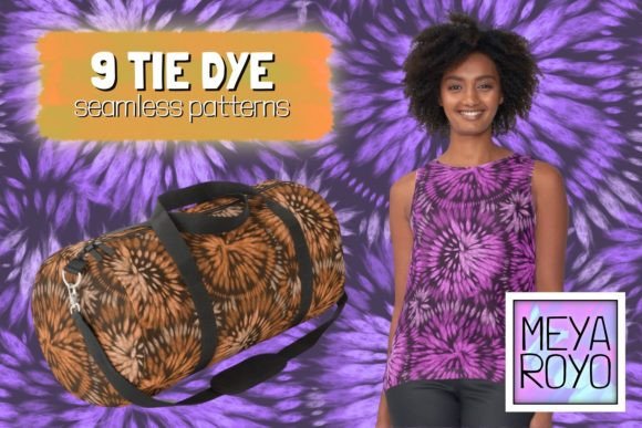9 Dark Seamless Tie Dye Patterns for Modern Design Projects