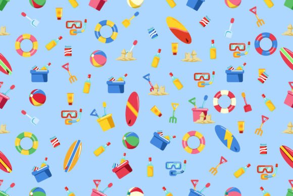 Beach Vacation Equipment Patterns
