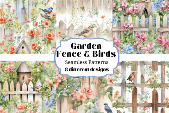 Bird Garden Fence Seamless Patterns: A Creative Asset for Modern Designers and Entrepreneurs