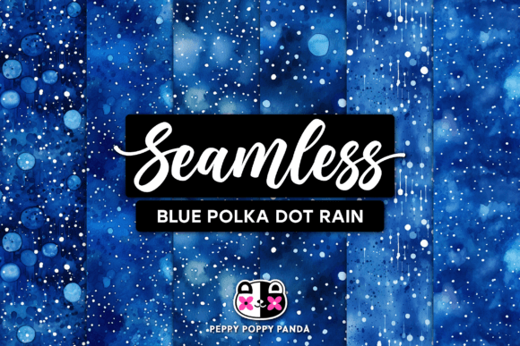 Blue Polka Dot Rain Seamless Patterns: A Versatile Design Asset for Creators and Businesses