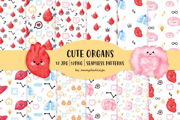 Cute Organ Patterns, Organ Digital Paper – A Versatile Design Resource for Creative Projects