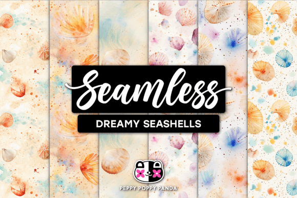 Dreamy Seashells Seamless Patterns