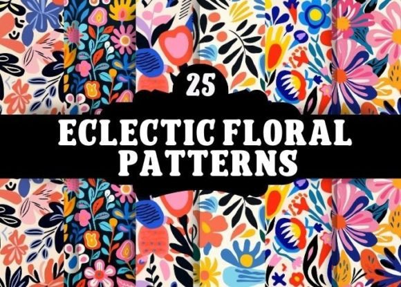 Eclectic Floral Patterns: A Versatile Design Element for Creative Projects