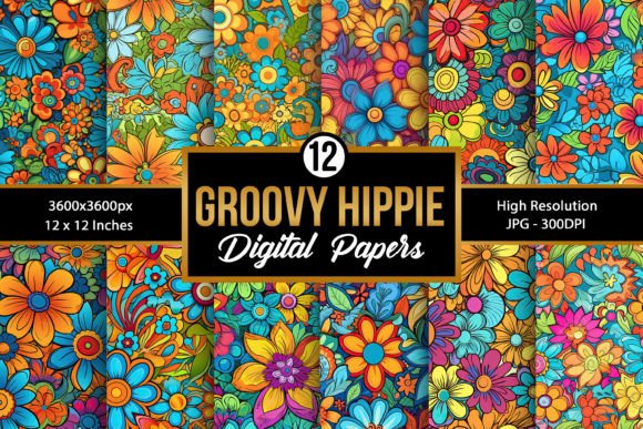 Exploring Groovy Hippie Flowers Seamless Patterns: A Creative Resource for Designers and Crafters