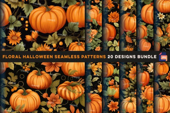 Floral Halloween Seamless Patterns: A Creative Boost for Your Print-on-Demand Business