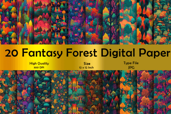 Forest Digital Paper. Nature Patterns