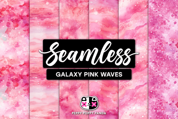 Galaxy Pink Waves Seamless Patterns: A Versatile Design Asset for Creative and Commercial Use