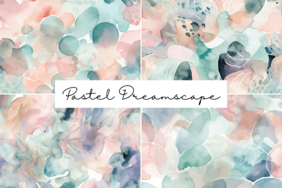 Pastel Dreamscape Seamless Patterns