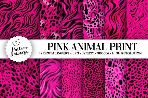 Pink Animal Print Seamless Patterns: A Versatile Design Solution for Creative Projects