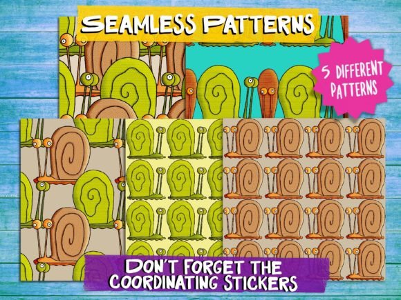 Strolling Stragglers Seamless Patterns: A Versatile Design Resource for Digital Creators