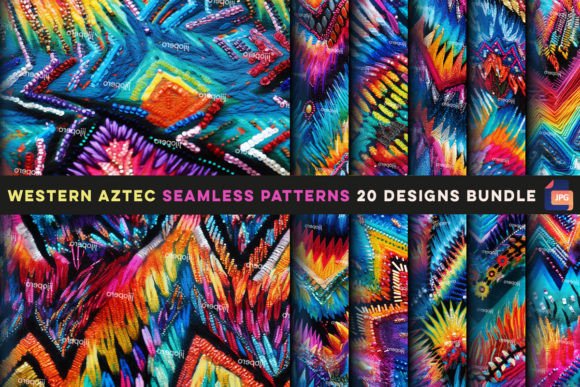 Western Aztec Seamless Patterns